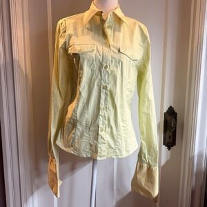 Pepe Jeans London Ladies Size L Long Sleeve Shirt French Cuffs